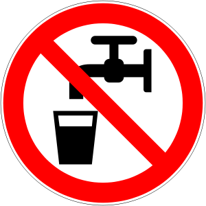 No drinking water, prohibition sign D-P005 acc...
