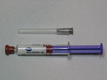 injection for birth control (Depo Provera)